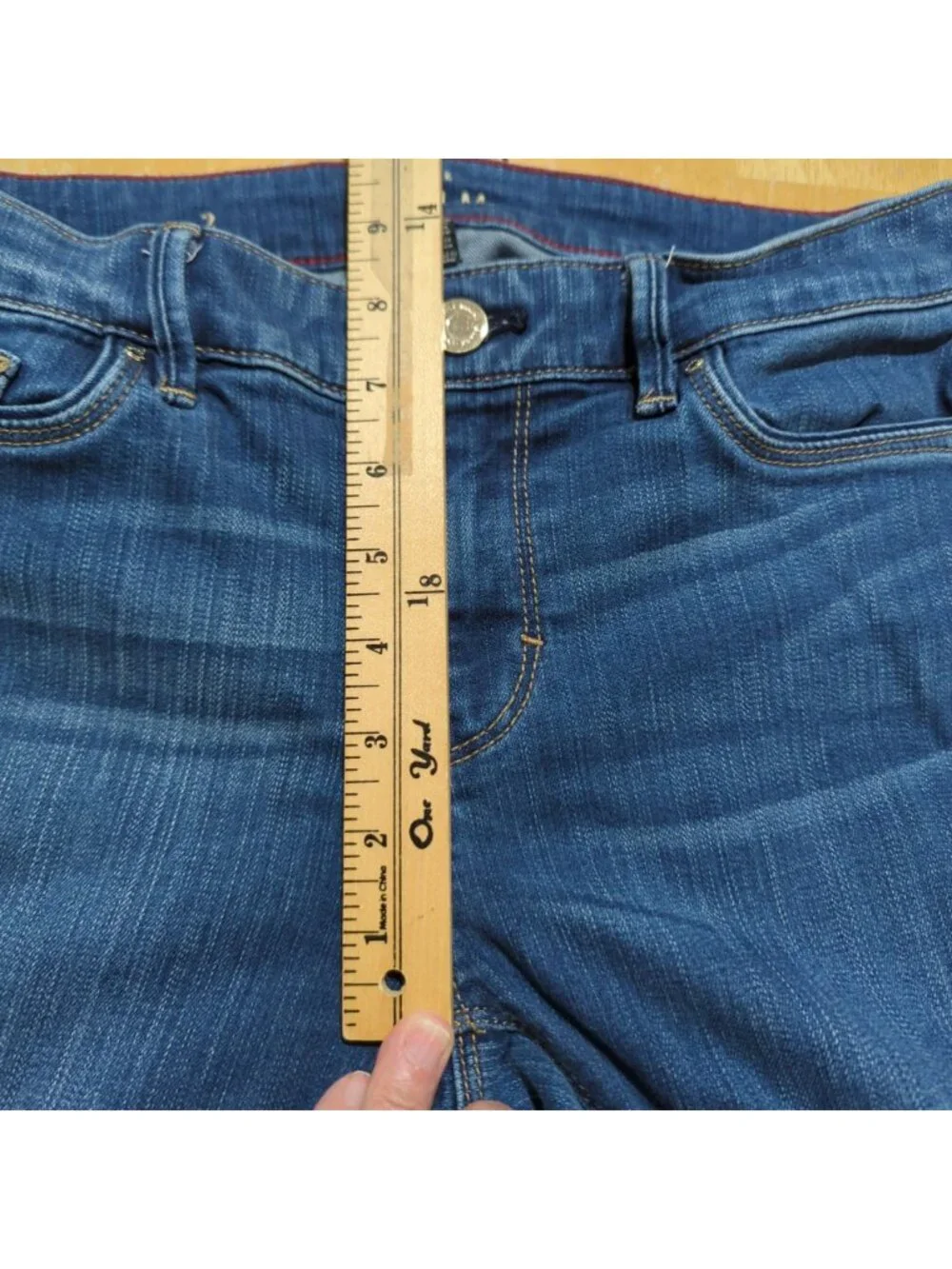White House Black Market Womens Jeans 2 Slim Crop Low Rise Blue Stretch Denim 27